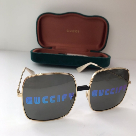 New - 💯 Original Gucci GG0414S 002 60 Unisex Sunglasses - Picture 3 of 15